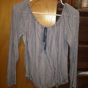 Hollister Striped Blouse NWOT